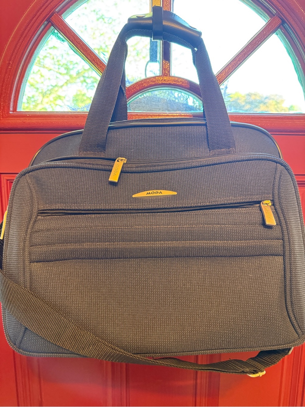 Vintage MODA Navy Travel Tote / Multi-Pocket Briefcase Crossbody